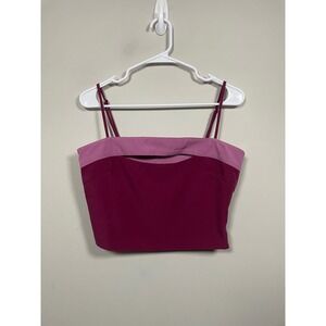 Yllw The Label Two Toned Purple Cropped Tank Size Medium Spring Summer